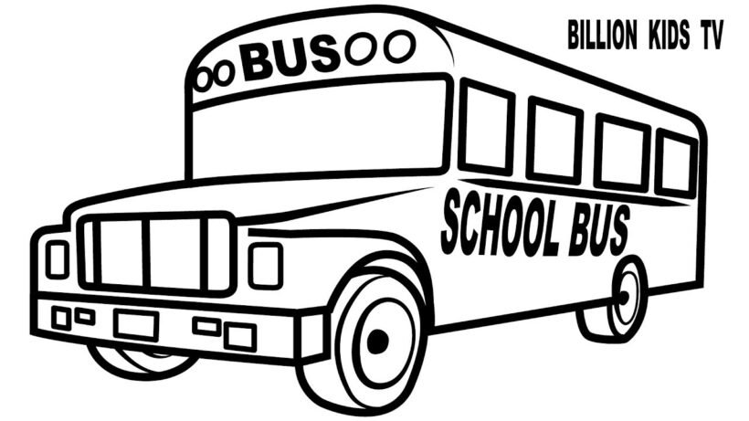 Printable How to Draw School Bus for Baby Drawings and Coloring Pages