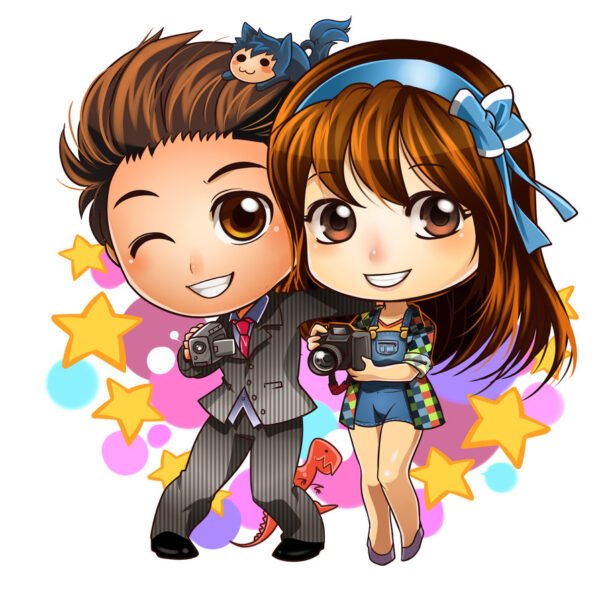 Hình ảnh hoạt hình chibi tình yêu đẹp