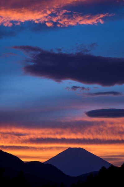 hình ảnh núi Phú Sĩ lúc chiều tà