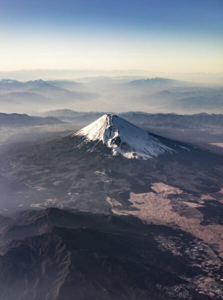 hình ảnh núi Phú Sĩ nhìn từ trên cao