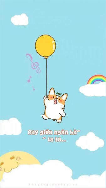 Hình nền cute có chữ