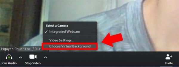 thay đổi background Zoom khi đang tham gia cuộc gọi