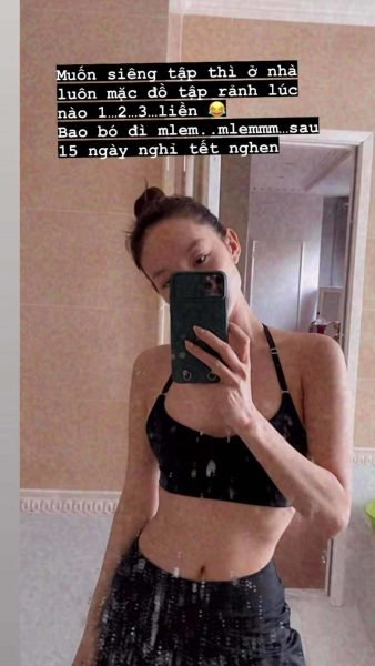 ảnh eo thon che mặt của Minh Hằng đầy quyến rũ