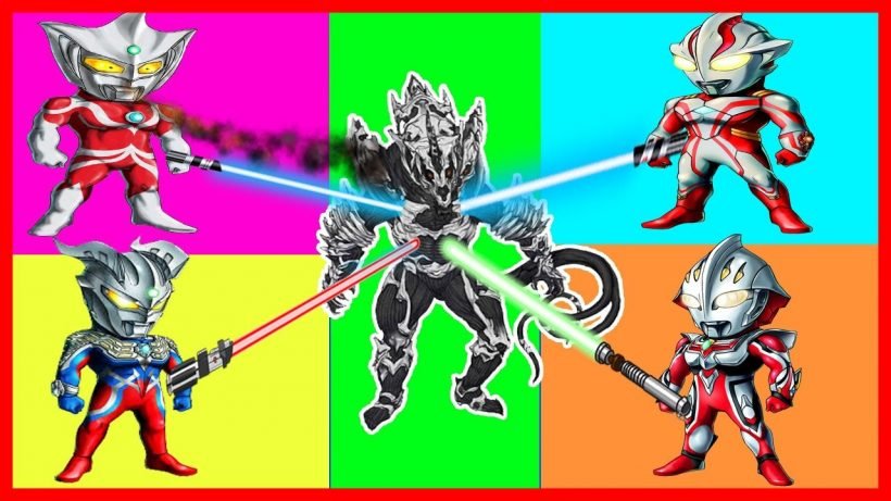 hình siêu nhân chiến đấu quái vật