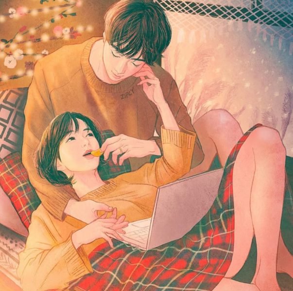 Hình ôm người yêu ngủ