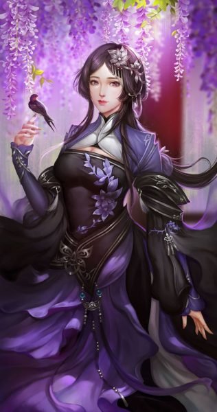 hình ảnh kiếm hiệp tone màu tím đẹp