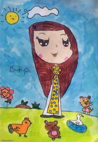 Vẽ tranh ước mơ của em đơn giản