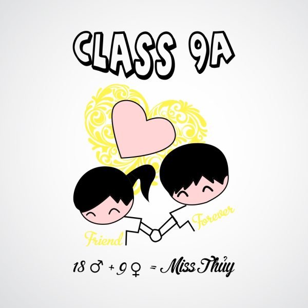 ảnh avatar lớp 9a với 18 nam và 9 nữ