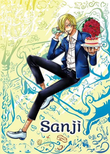 Hình ảnh Sanji cầm bánh sinh nhật