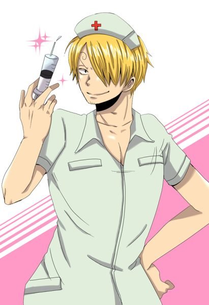 Hình ảnh Sanji cầm xi lanh tiêm