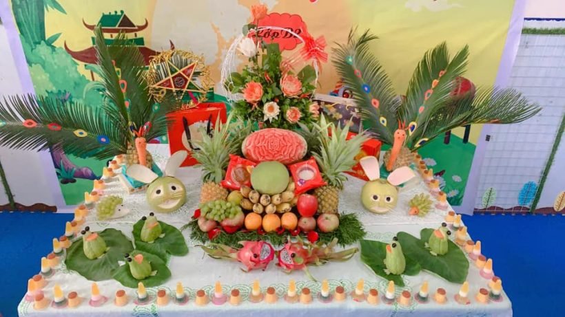 Mâm cỗ Trung Thu mầm non dễ thương